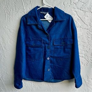 Alex & Parker Blue Denim Button Up Women Shirt - Large